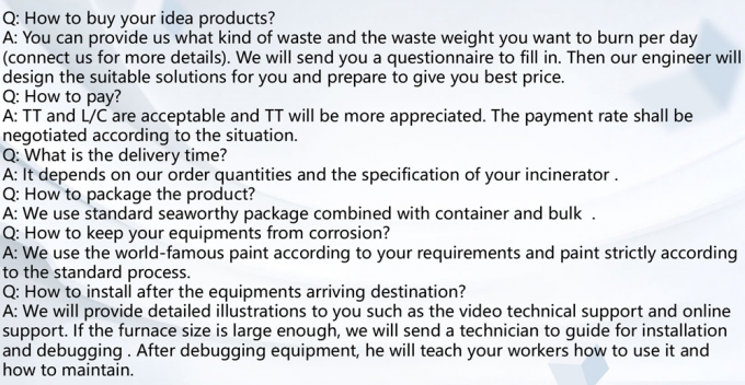 Incinérateur de rebut pour l'incinérateur de réutilisation de empaquetage de rebut de disposition de déchets industriels de Singapour