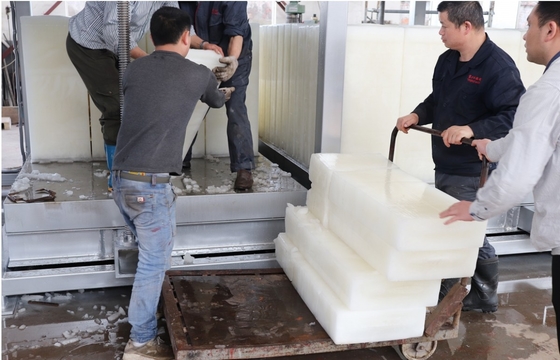 machine à glace du bloc 0.5T conduisant au type commercial de refroidissement direct de machine de bloc de glace de réfrigérateurs
